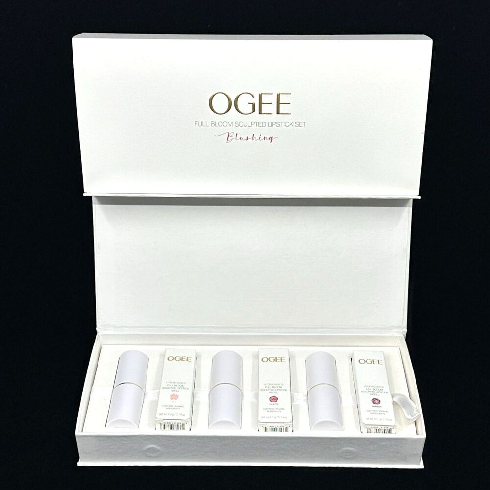 OGEE BLUSHING Full Bloom Sculpted Lipstick Set Trio LULU, JULIETTE, AMNESIA *NIB